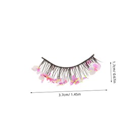 Baluue Glitter Decorative False Eyelashes for Women Reusable Makeup Lashes Lightweight and Easy to Apply Festival Performance Lashes