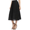 EXCHIC Women's Casual Chiffon Elastic Waist One Line Pleated Midi
