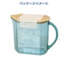 Nishiki Kasei Measuring Cup with Lid, Snoopy Clear Green, 23.8