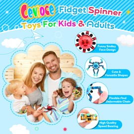 Cevioce Transformable Fidget Spinner Toys for Kids and Adults,3 PCS Easter Basket Stuffers Finger Sensory Toy for Teens with Autism ADHD Anxiety Relief,Birthdays Gifts for Boys Girls Travel Game