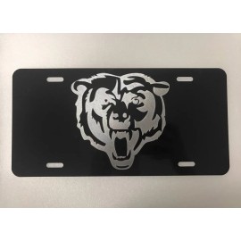 BLVD Chicago Bears LOGO 2 Car Tag Diamond Etched on Aluminum License Plate