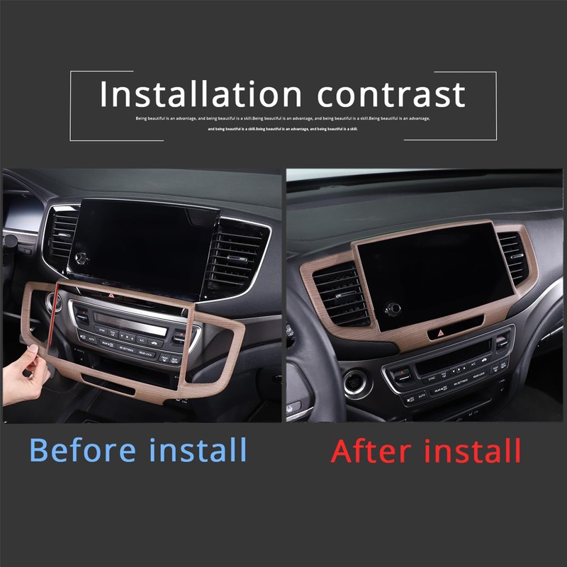 HIRUFAIT Dashboard Navigation Panel Frame for Honda Pilot 2019-2022/ Ridgeline