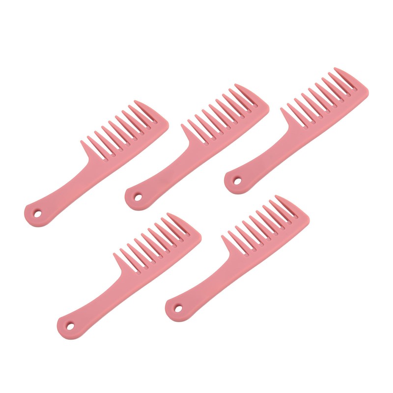 5Pcs Hairdressing Wide Tooth Comb Anti Static Ergonomic Handle Safe
