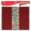 Christmas Holly Fabric Table Runner Party Accessory (1 count) (1/Pkg)