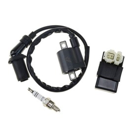 WOOSTAR 6 Pin Ignition Coil with CDI with A7TC Spark Plug Replacement for GY6 50cc 150cc ATV Dirt Bike Scooter