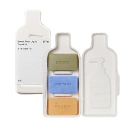 Generic Better Than Liquid Bar Travel Set Solid Shampoo Conditioner Body Eco Toiletries