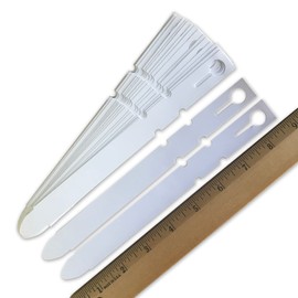 TAGKRAFTERS 8-1/2" x 3/4" White - Speed Tags - 500 Pcs - Plastic Plant Tags and Labels - Wrap Around Thermal Plastic - Nursery Garden Tree Labels | Made in The USA |