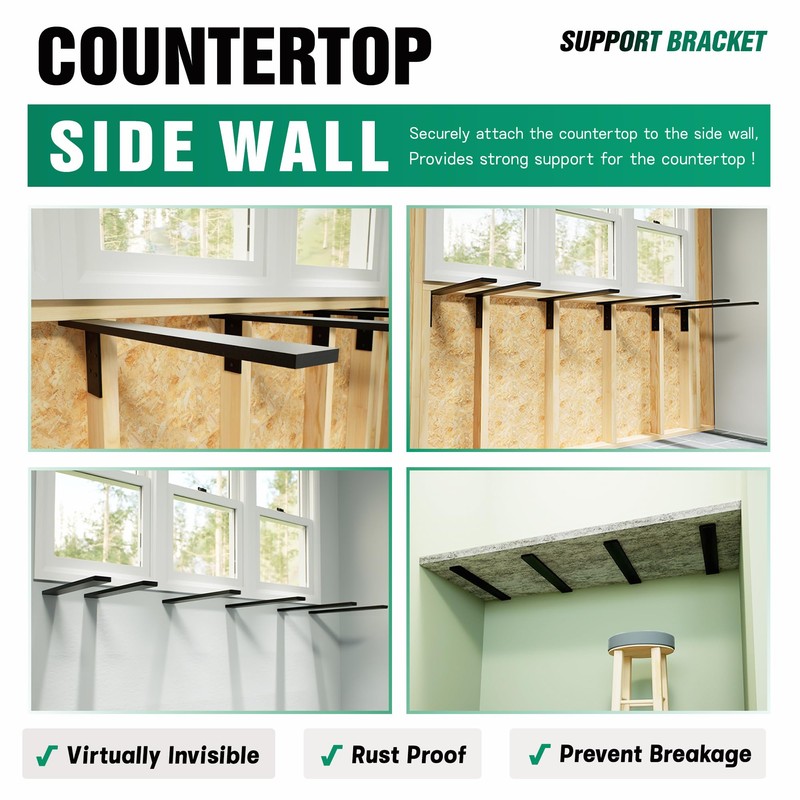 Free Hanging Side Wall Floating Shelf Bracket 2 Pack 12