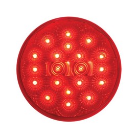 GG Grand General 77093 Red 4" Round Spyder 20-LED Stop/Turn/Tail Sealed Light, Red/Red