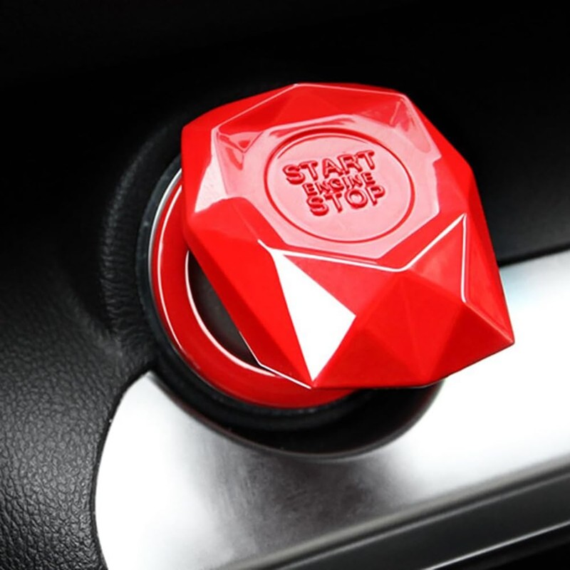 Riloer Engine Start/Stop Button Cover, Push to Start Button Ignition
