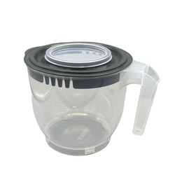 RoyalFay® Mixing cup measuring cup with splash guard lid, 1600 ml, plastic (PP) (anthracite)