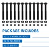 Zonon 12 Sets 1/2 x 4 Inch Black Carriage Bolt