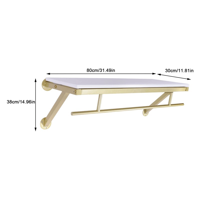 BANLICALI Clothes Rack with Top Shelf, 31.5 Inch Industrial Pipe