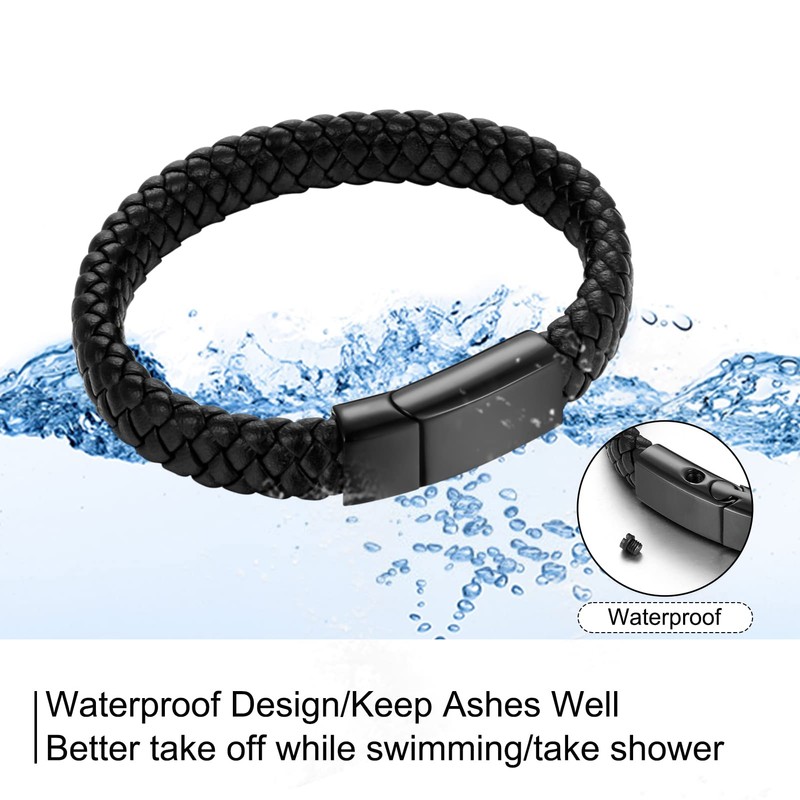 abooxiu Urn Bracelet for Ashes Cremation Bracelet for Human Ashes