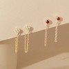 Flat Back Earrings for Women Birthstone Earrings 14k Gold Earring