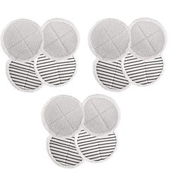 Merchandise Mecca Spinwave Replacement Pads - Compatible with Bissell Spinwave Mops 2124 2039 Series. Includes 6 Soft Pads and 6 Scrubby Pads