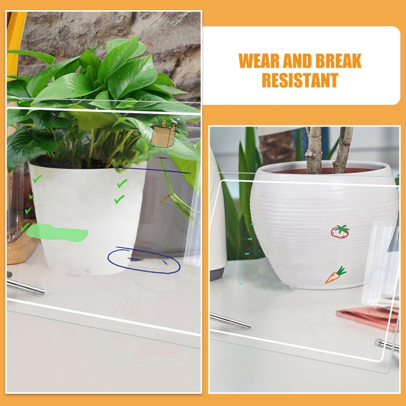 Operitacx 2 Sets Transparent Writing Board Whiteboards Desks Writeable Table