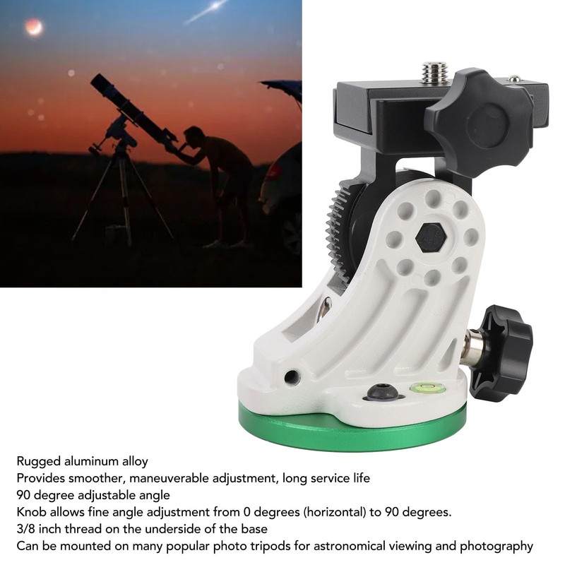 Aluminum Alloy Equatorial Wedge Latitude Base with 90° Adjustable Tilt