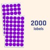 2000 Pack, 3/4" Round Dot Stickers Circle Labels - Purple