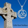 ONEFINITY Celtic Knot Necklace 925 Sterling Silver Celtic Pendant Trinity