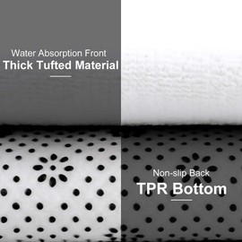 The Shining Bath Mat with Non-Slip Base Absorbent Super Cozy Flannel Bathroom Shower Toilet Tub Floor Rug Carpet Absorbent Soft Bathroom Decor Rugs 20 x 32 Inches