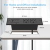 CCCEI Recessed Power Strip with 45W USB-C Ports, Fast Charging