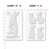 Rabbits Reflective Stickers (Ratabit Ears) White, Bicycle, Stroller, Cane, School