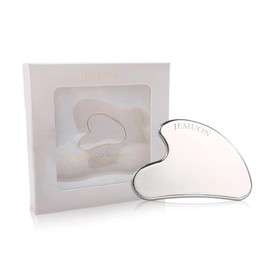 Gua Sha, Herramienta de Guasha Facial, Herramienta de Gua Sha de Acero Inoxidable para Terapia de Acupuntura Facial y Corporal