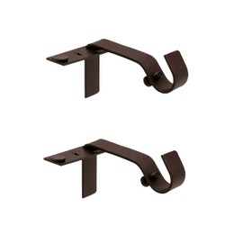 Kenney Fast Fit 5/8" No Measure Curtain Rod Brackets, Oil Rubbed Bronze