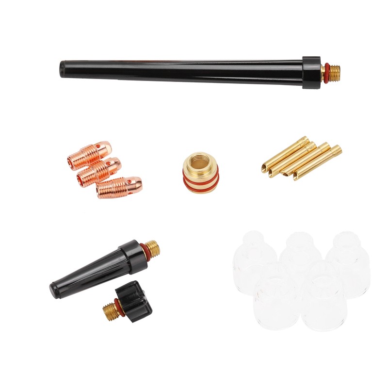 Welding Torch Accessories Kit Glass Cup Nozzle Brass Consumables for