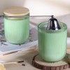 12PCS Green Ribbed Candle Jars for Making Candles, 8.5 OZ