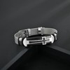 FYNSBLE Mens Cross Bracelet Adjustable Black Christian Cross Faith Bracelet