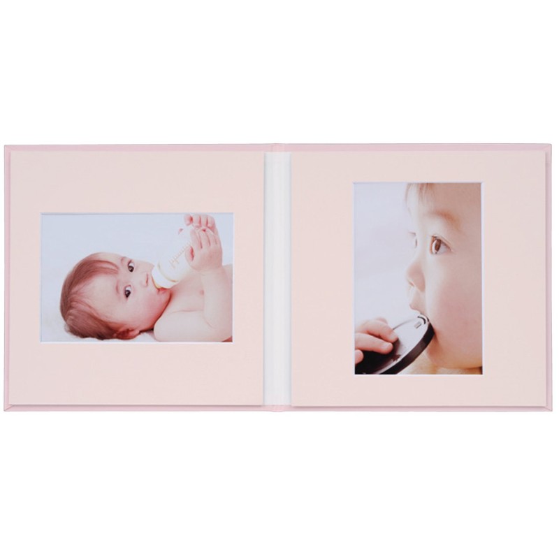 ナカバヤシ ファイル Vカットマット写真台紙 2L判2面 スクエアタイプ ピンク VM2L-301-P