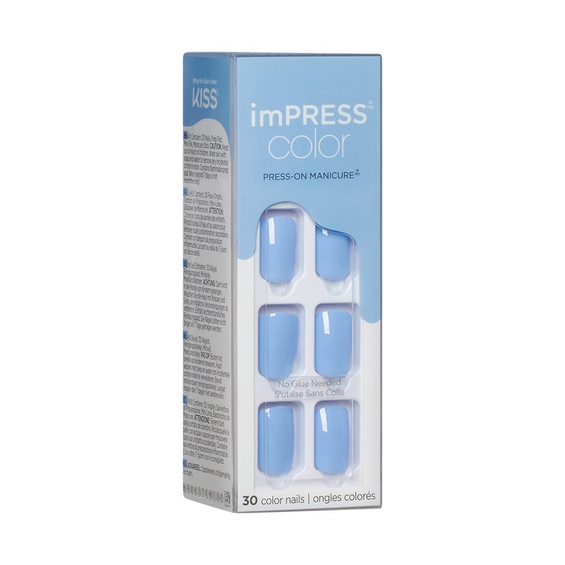 KISS imPRESS Color Press-On Manicure, Gel Nail Kit, PureFit Technology,