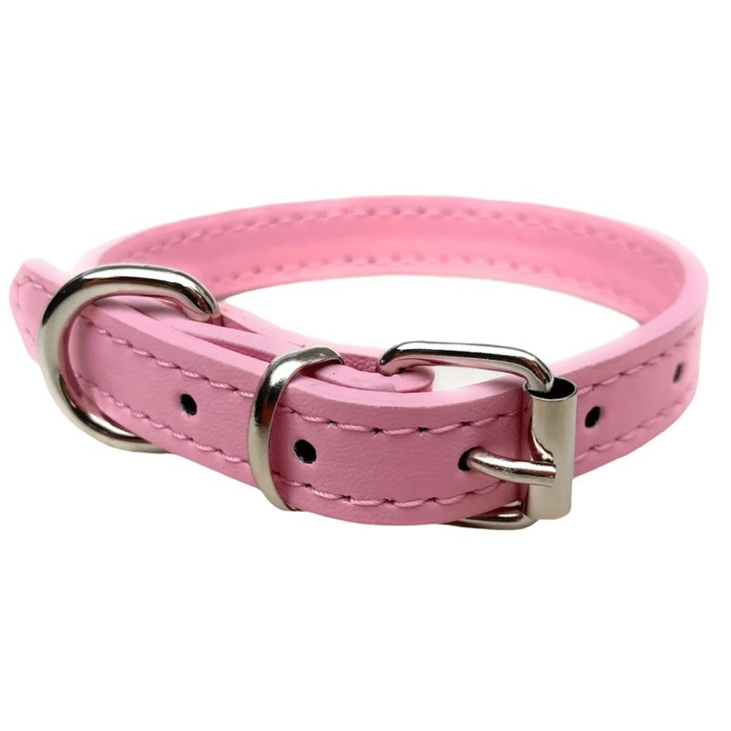 Vibrant Leather Dog Collar & Lead Combo Set for Puppy,