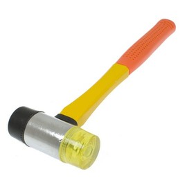 Hilka Tools 60600045 45mm Rubber and Plastic Mallet, Black/Yellow