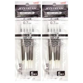 Mitsubishi Pencil Jet Stream BP Refill 0.7, 5P, Black, SXR75P.24, Set of 2