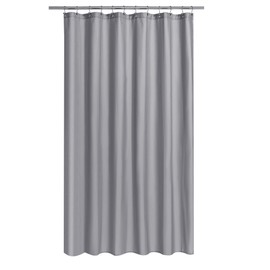 N&Y HOME Fabric Shower Curtain or Liner Extra Long 72 x 84 Inches - Hotel Quality, Machine Washable - Gray, 72x84