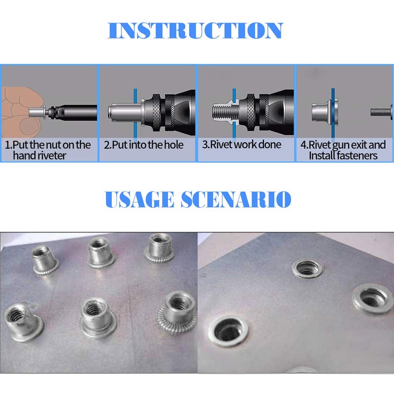 Glarks 210Pcs Aluminum Alloy M3 M4 M5 M6 M8 M10