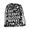 JYTAPP Soccer Gifts Bag Eat Sleep Soccer Repeat Drawstring Bag