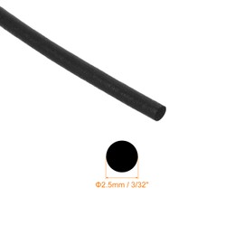 QUARKZMAN Foam Rubber Seal Strip, Diameter 2.5mm (3/32") 10 Metres (32.81 Feet) Long, Round EPDM Rubber for DIY Seal, Bearings, Pads, Foam Pipes, Crafts