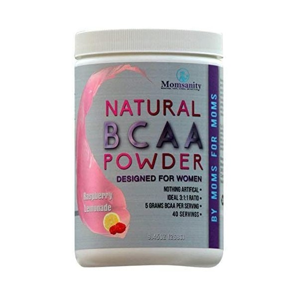 BCAA Powder Preworkout for Women - BCAA Amino Sweetened Naturally with Stevia, Erythritol, and Monk Fruit - 40 Servings (Raspberry Lemonade)
