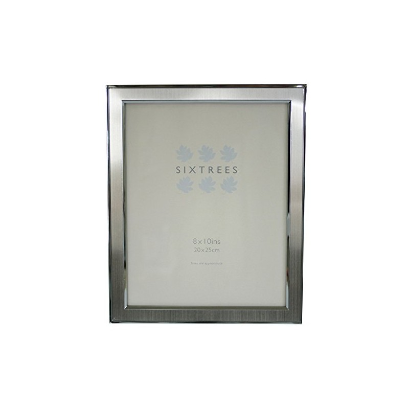 Sixtrees Abbey Pewter 2-102-80 Polished Silver photo frame with lacquered