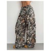 Verdusa Women's Camo Cargo Y2K Flare Pants Drawstring Waist Straight