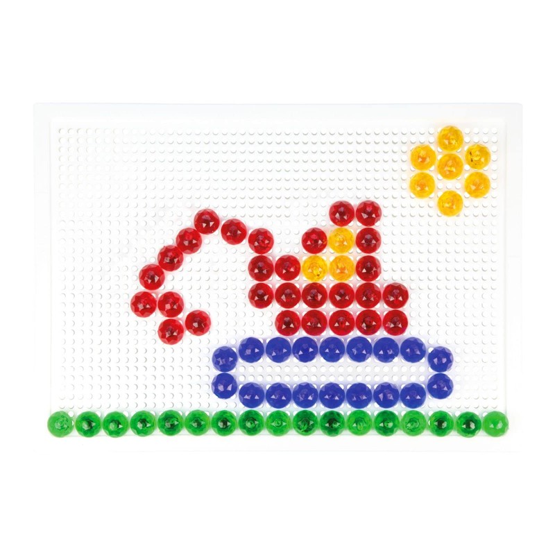 Lena 35627 Mosaic Plug-In Game Set, Mosaic with 120 Transparent