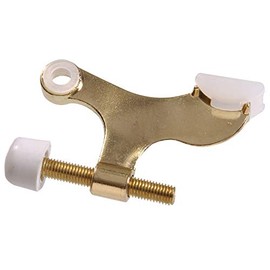 Hardware Essentials 852357 - Tope de puerta con bisagra chapado en latón