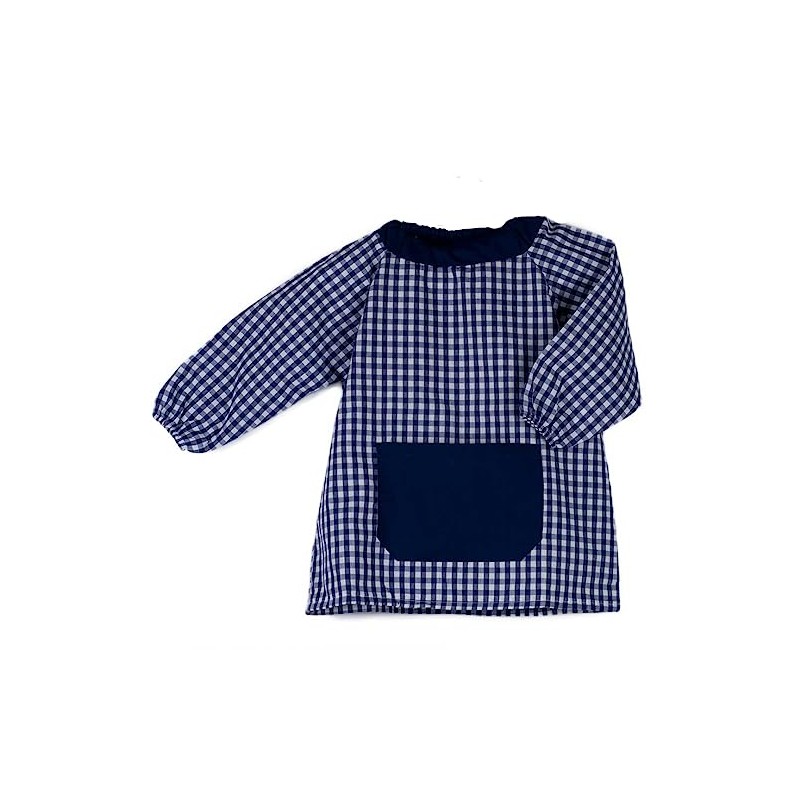 KLOTZZ Children's Painting Apron for Nursery, Checked Craft Coat, Baby