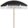 AMMSUN AMMSUN 7ft Patio Umbrella with Fringe Outdoor Tassel Umbrella
