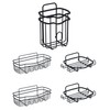 Bath Bliss Adhesive Shower Caddy Organizer | 5 Piece Set