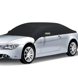 Car Cover, Half Car Cover Waterproof, Universal Car Top Cover, Top Window Weather Protection Cover, for Outdoor Frost Sun Rain Dust Protector (B)